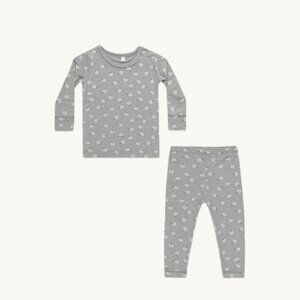 NWT - Quincy Mae blue ditsy bamboo set 6-12 months